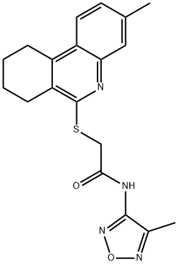 Acetamide, N-(4-methyl-1,2,5-oxadiazol-3-yl)-2-[(7,8,9,10-tetrahydro-3-methyl-6-phenanthridinyl)thio]- (9CI) Struktur