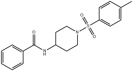 N-{1-[(4-methylphenyl)sulfonyl]-4-piperidinyl}benzenecarboxamide Struktur