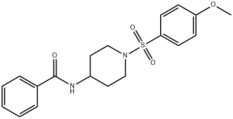 N-{1-[(4-methoxyphenyl)sulfonyl]-4-piperidinyl}benzenecarboxamide Struktur