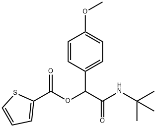 2-Thiophenecarboxylicacid,2-[(1,1-dimethylethyl)amino]-1-(4-methoxyphenyl)-2-oxoethylester(9CI) Struktur