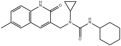 Urea, N-cyclohexyl-N-cyclopropyl-N-[(1,2-dihydro-6-methyl-2-oxo-3-quinolinyl)methyl]- (9CI) Struktur