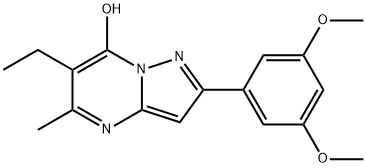 Pyrazolo[1,5-a]pyrimidin-7-ol, 2-(3,5-dimethoxyphenyl)-6-ethyl-5-methyl- (9CI) Struktur