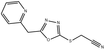 Acetonitrile, [[5-(2-pyridinylmethyl)-1,3,4-oxadiazol-2-yl]thio]- (9CI) Struktur