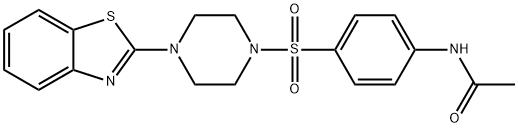 Acetamide, N-[4-[[4-(2-benzothiazolyl)-1-piperazinyl]sulfonyl]phenyl]- (9CI) Struktur