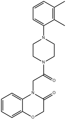 Piperazine, 1-[(2,3-dihydro-3-oxo-4H-1,4-benzoxazin-4-yl)acetyl]-4-(2,3-dimethylphenyl)- (9CI) Struktur