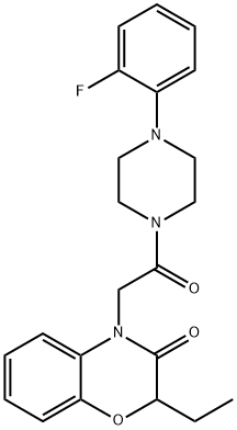 Piperazine, 1-[(2-ethyl-2,3-dihydro-3-oxo-4H-1,4-benzoxazin-4-yl)acetyl]-4-(2-fluorophenyl)- (9CI) Struktur