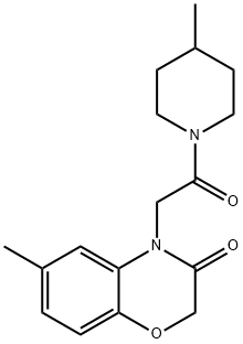 Piperidine, 1-[(2,3-dihydro-6-methyl-3-oxo-4H-1,4-benzoxazin-4-yl)acetyl]-4-methyl- (9CI) Struktur