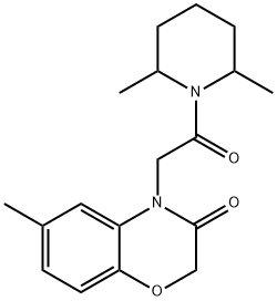 Piperidine, 1-[(2,3-dihydro-6-methyl-3-oxo-4H-1,4-benzoxazin-4-yl)acetyl]-2,6-dimethyl- (9CI) Struktur