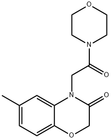 Morpholine, 4-[(2,3-dihydro-6-methyl-3-oxo-4H-1,4-benzoxazin-4-yl)acetyl]- (9CI) Struktur