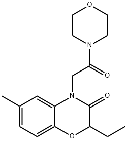 Morpholine, 4-[(2-ethyl-2,3-dihydro-6-methyl-3-oxo-4H-1,4-benzoxazin-4-yl)acetyl]- (9CI) Struktur