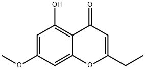 4H-1-Benzopyran-4-one, 2-ethyl-5-hydroxy-7-methoxy- (9CI) Struktur