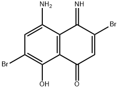 5-amino-8-oxy-3,7-dibromo-1,4-naphthaquinoneimine Struktur