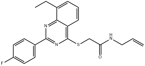 Acetamide, 2-[[8-ethyl-2-(4-fluorophenyl)-4-quinazolinyl]thio]-N-2-propenyl- (9CI) Struktur