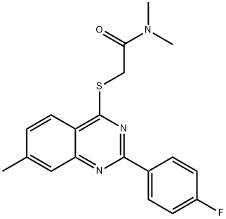 Acetamide, 2-[[2-(4-fluorophenyl)-7-methyl-4-quinazolinyl]thio]-N,N-dimethyl- (9CI) Struktur