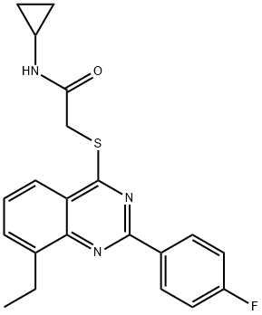 Acetamide, N-cyclopropyl-2-[[8-ethyl-2-(4-fluorophenyl)-4-quinazolinyl]thio]- (9CI) Struktur