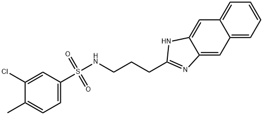 Benzenesulfonamide, 3-chloro-4-methyl-N-[3-(1H-naphth[2,3-d]imidazol-2-yl)propyl]- (9CI) Struktur