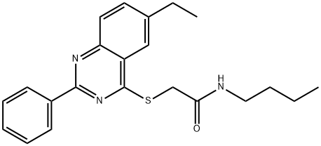 Acetamide, N-butyl-2-[(6-ethyl-2-phenyl-4-quinazolinyl)thio]- (9CI) Struktur