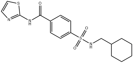 Benzamide, 4-[[(cyclohexylmethyl)amino]sulfonyl]-N-2-thiazolyl- (9CI) Struktur