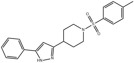 Piperidine, 1-[(4-methylphenyl)sulfonyl]-4-(5-phenyl-1H-pyrazol-3-yl)- (9CI) Struktur