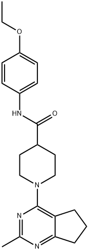 4-Piperidinecarboxamide, 1-(6,7-dihydro-2-methyl-5H-cyclopentapyrimidin-4-yl)-N-(4-ethoxyphenyl)- (9CI) Struktur