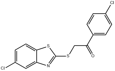 Ethanone, 2-[(5-chloro-2-benzothiazolyl)thio]-1-(4-chlorophenyl)- (9CI) Struktur