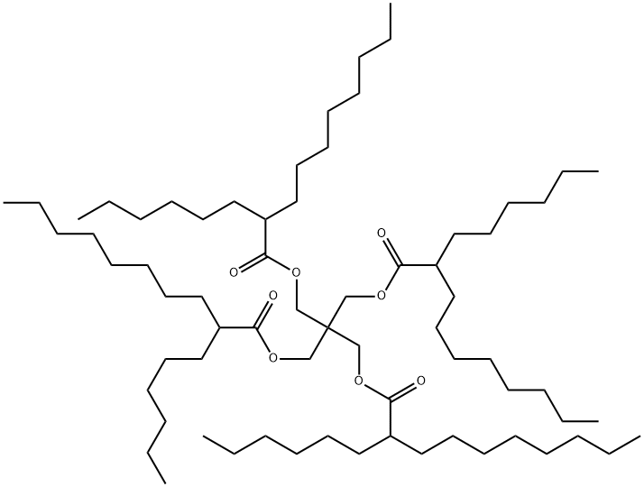 2,2-bis[[(2-hexyl-1-oxodecyl)oxy]methyl]-1,3-propanediyl bis(2-hexyldecanoate) Struktur