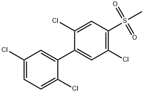 4-Methylsulfonyl-2,2',5,5'-tetrachlorobiphenyl Struktur