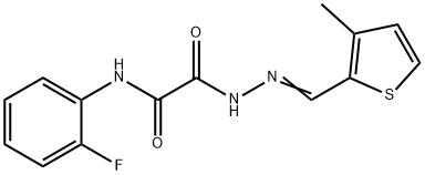 Acetic acid, [(2-fluorophenyl)amino]oxo-, [(3-methyl-2-thienyl)methylene]hydrazide (9CI) Struktur