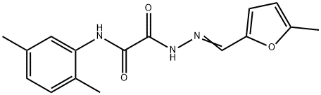 Acetic acid, [(2,5-dimethylphenyl)amino]oxo-, [(5-methyl-2-furanyl)methylene]hydrazide (9CI) Struktur