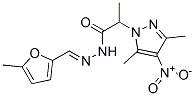 1H-Pyrazole-1-aceticacid,alpha,3,5-trimethyl-4-nitro-,[(5-methyl-2-furanyl)methylene]hydrazide(9CI) Struktur