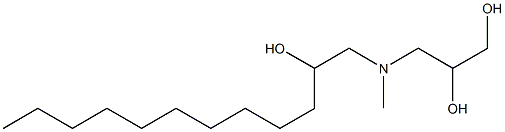 3-[(2-hydroxydodecyl)methylamino]propane-1,2-diol Struktur