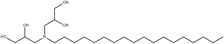 3,3'-(octadecylimino)bispropane-1,2-diol Struktur