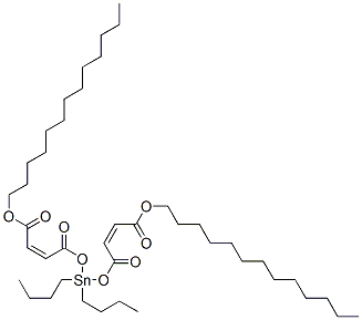 tridecyl (Z,Z)-6,6-dibutyl-4,8,11-trioxo-5,7,12-trioxa-6-stannapentacosa-2,9-dienoate Struktur