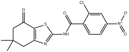 Benzamide, 2-chloro-4-nitro-N-(4,5,6,7-tetrahydro-5,5-dimethyl-7-oxo-2-benzothiazolyl)- (9CI) Struktur