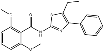 Benzamide, N-(5-ethyl-4-phenyl-2-thiazolyl)-2,6-dimethoxy- (9CI) Struktur