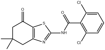 Benzamide, 2,6-dichloro-N-(4,5,6,7-tetrahydro-5,5-dimethyl-7-oxo-2-benzothiazolyl)- (9CI) Struktur