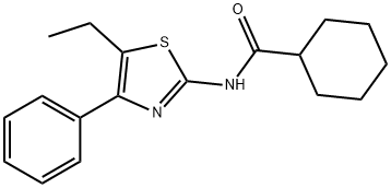 Cyclohexanecarboxamide, N-(5-ethyl-4-phenyl-2-thiazolyl)- (9CI) Struktur