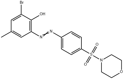 Morpholine, 4-[[4-[(3-bromo-2-hydroxy-5-methylphenyl)azo]phenyl]sulfonyl]- (9CI) Struktur