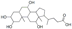 4-(2,3,7,12-tetrahydroxy-10,13-dimethyl-hexadecahydro-cyclopenta[a]phenanthren-17-yl)-pentanoic acid Struktur