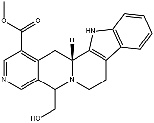 5,7,8,13,13b,14-Hexahydro-5-(hydroxymethyl)indolo[2',3':3,4]pyrido[1,2-b][2,7]naphthyridine-1-carboxylic acid methyl ester Struktur