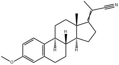 3-Methoxy-19-norpregna-1,3,5(10),17(20)-tetrene-20-carbonitrile Struktur