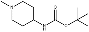 Carbamic acid, (1-methyl-4-piperidinyl)-, 1,1-dimethylethyl ester (9CI) Struktur