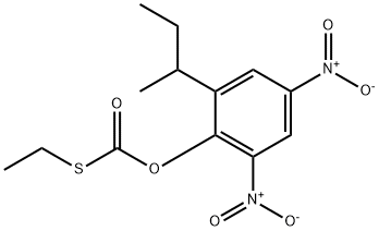 Thiocarbonic acid O-(2-sec-butyl-4,6-dinitrophenyl)S-ethyl ester Struktur