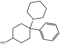 4-phenyl-4-piperidinocyclohexanol Struktur