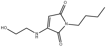 1H-Pyrrole-2,5-dione, 1-butyl-3-[(2-hydroxyethyl)amino]- (9CI) Struktur