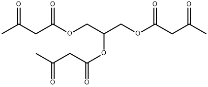 Tri(acetoacetic acid)1,2,3-propanetriyl ester Struktur