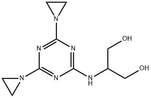 2-[[4,6-Bis(1-aziridinyl)-1,3,5-triazin-2-yl]amino]-1,3-propanediol Struktur