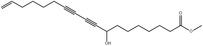 8-Hydroxy-17-octadecene-9,11-diynoic acid methyl ester Struktur