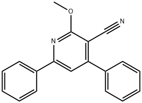 3-Cyano-2-methoxy-4,6-diphenylpyridine Struktur