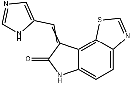 8-(1H-IMIDAZOL-4-YLMETHYLENE)-6,8-DIHYDRO-THIAZOLO[5,4-E]INDOL-7-ONE Struktur